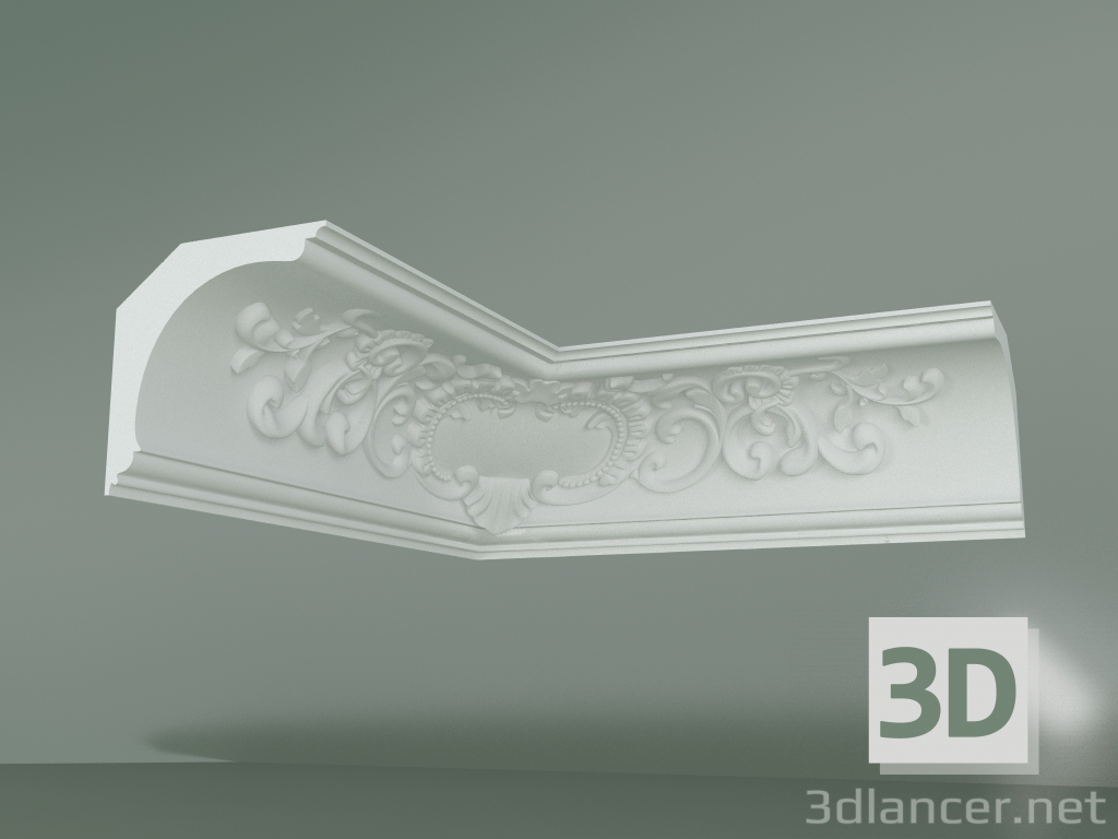 modello 3D Cornicione in gesso con ornamento КW011-2 - anteprima