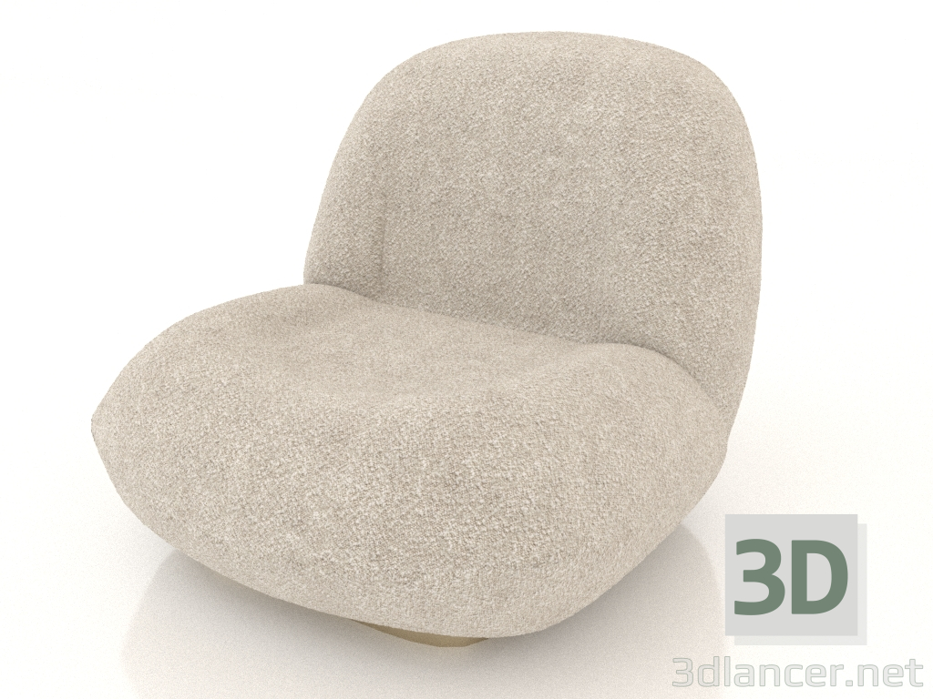3D Modell Sessel Cloud (Elfenbein-Gold) - Vorschau