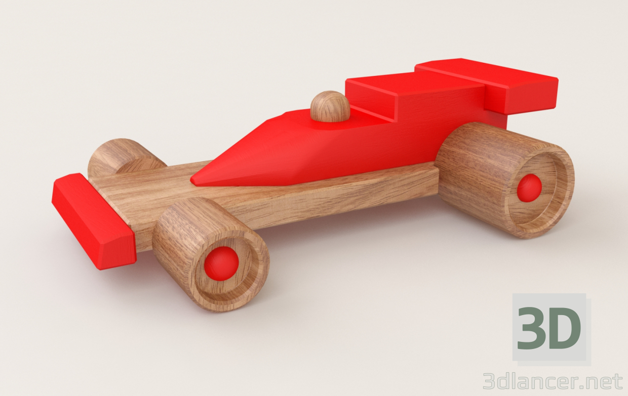 Spielzeugauto "Formel" 3D-Modell kaufen - Rendern