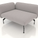 3d model 1.5-seater sofa module with an armrest on the left - preview