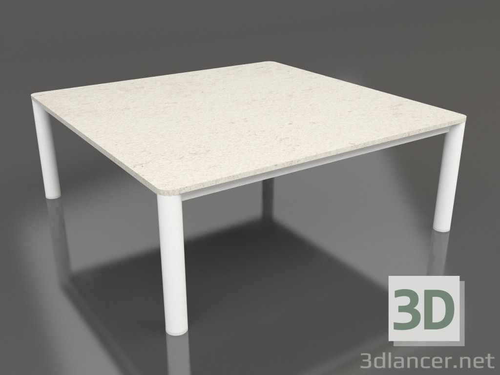 modello 3D Tavolino 94×94 (Bianco, DEKTON Danae) - anteprima