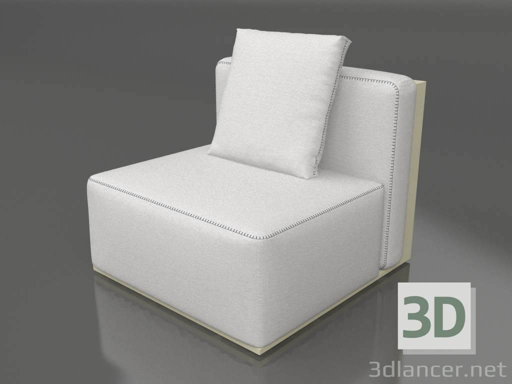 3D Modell Sofamodul, Abschnitt 3 (Gold) - Vorschau
