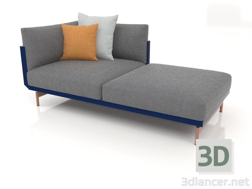 modello 3D Modulo divano, sezione 2 destra (Blu notte) - anteprima