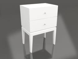 दो दराजों वाली एक स्थिर बेडसाइड टेबल (विकल्प 11)