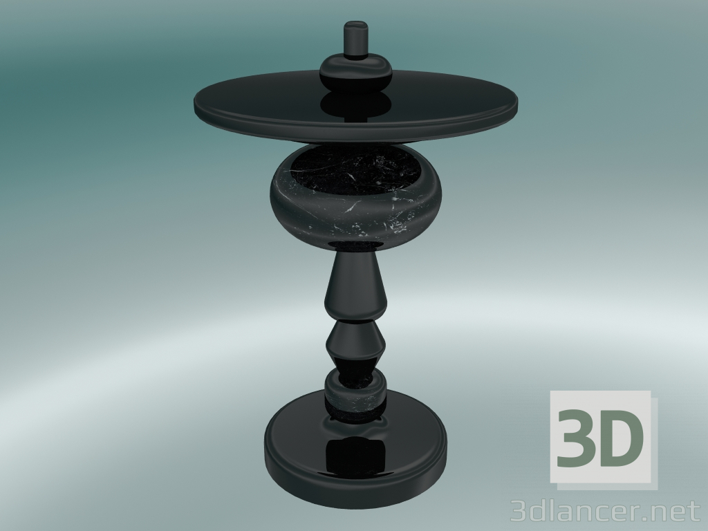 3 डी मॉडल सजावटी तालिका साधा (MH1, table45cm, H 69cm, काला) - पूर्वावलोकन