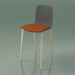 3d model Bar chair 3995 (4 wooden legs, with a pillow on the seat, polypropylene, white birch) - preview