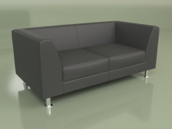 Sofa Evolution 2-Sitzer (Schwarzes Leder)