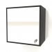 3d model Mirror with drawer ZL 09 (300x200x300, wood black) - preview