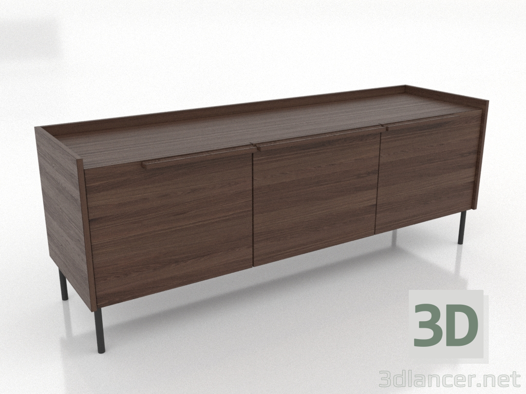 3d model Mueble de TV 2 1500 mm (nogal oscuro) - vista previa 3d model Mueble de TV 2 1500 mm (nogal oscuro) - vista previa
