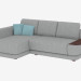 Modelo 3d Sofá de canto para três pessoas com cama - preview