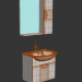 Modelo 3d Lavatório com armário e espelho - preview