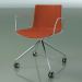 3d model Chair 0372 (4 castors, with armrests, LU1, with front trim, polypropylene PO00101) - preview