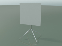 Tavolo quadrato 5740 (H 72.5 - 59x59 cm, piegato, bianco, LU1)