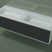3D Modell Waschbecken mit Schubladen (06UC82421, Deep Nocturne C38, L 144, P 50, H 36 cm) - Vorschau