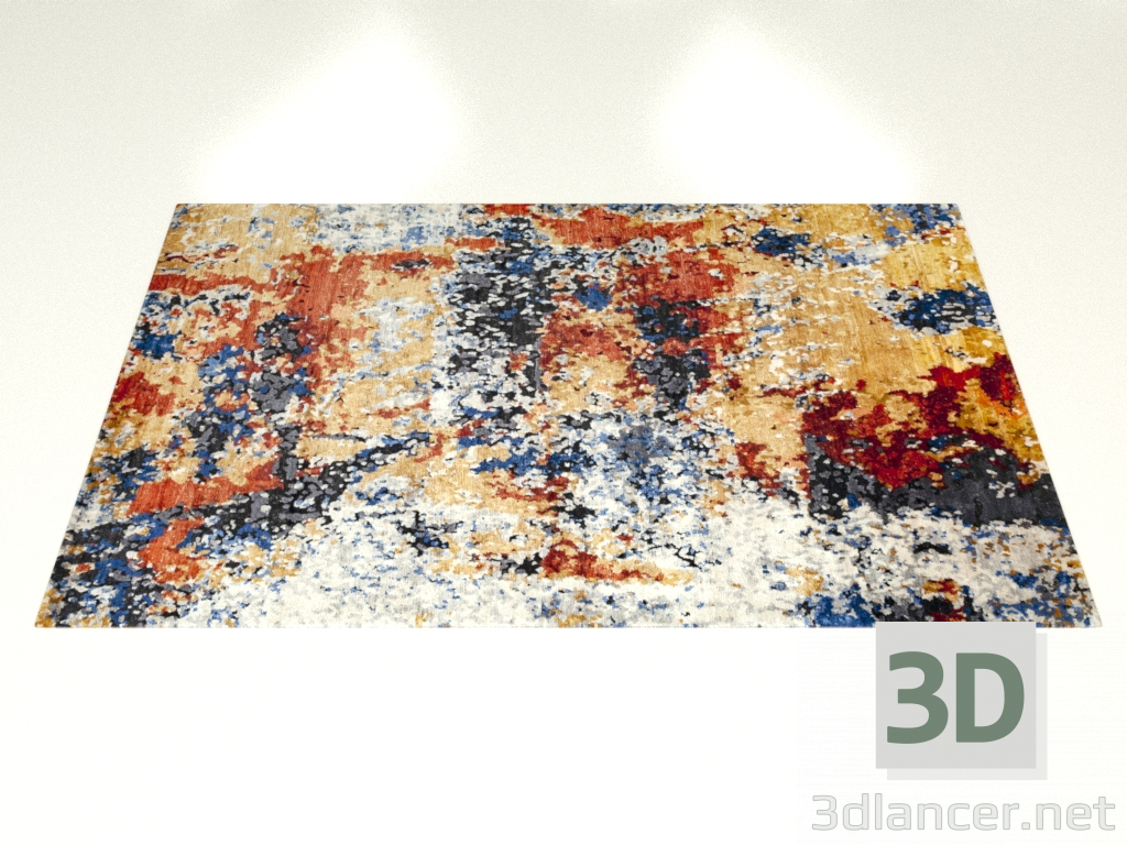 3D Modell Geknüpfter Teppich, Medellin-Design - Vorschau
