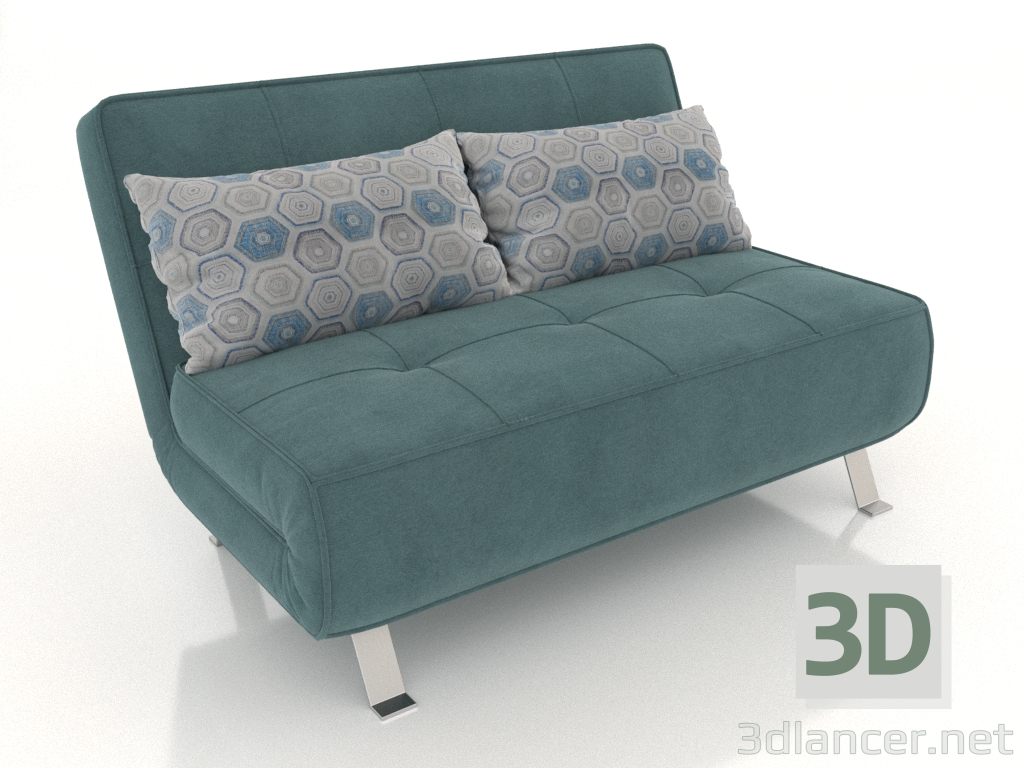 3 डी मॉडल सोफ़ा बिस्तर लिली (पुदीना फ़िरोज़ा) - पूर्वावलोकन