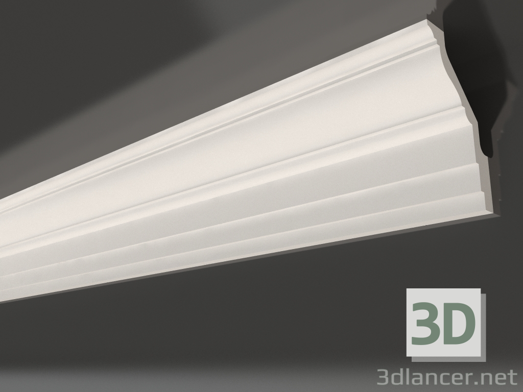 modèle 3D Corniche de plafond en plâtre lisse KG 068 (130x80) - preview