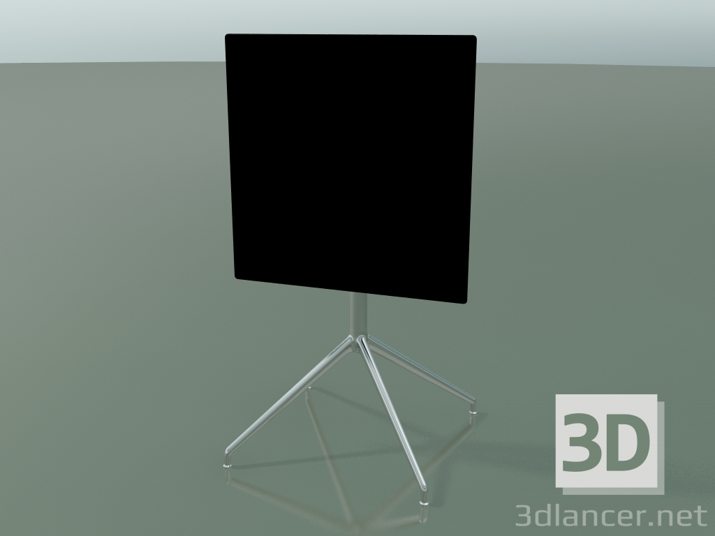 3D Modell Quadratischer Tisch 5740 (H 72,5 - 59 x 59 cm, gefaltet, schwarz, LU1) - Vorschau