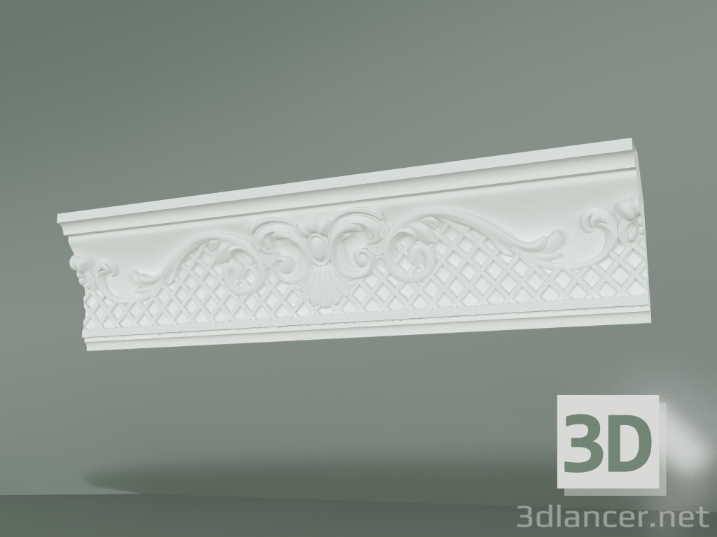 3d model Plaster cornice with ornament КW015-1 - preview
