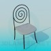 3D modeli Sandalye ile metal karyola - önizleme
