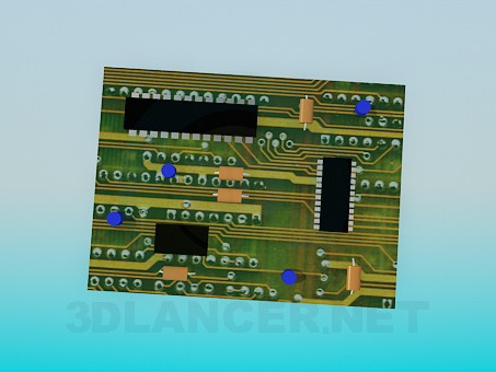 Modelo 3d Placa de circuito - preview