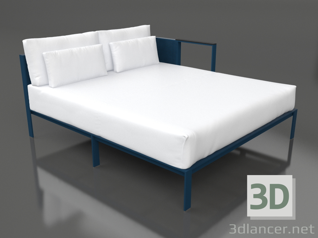 modèle 3D Module canapé XL, section 2 gauche (Gris bleu) - preview