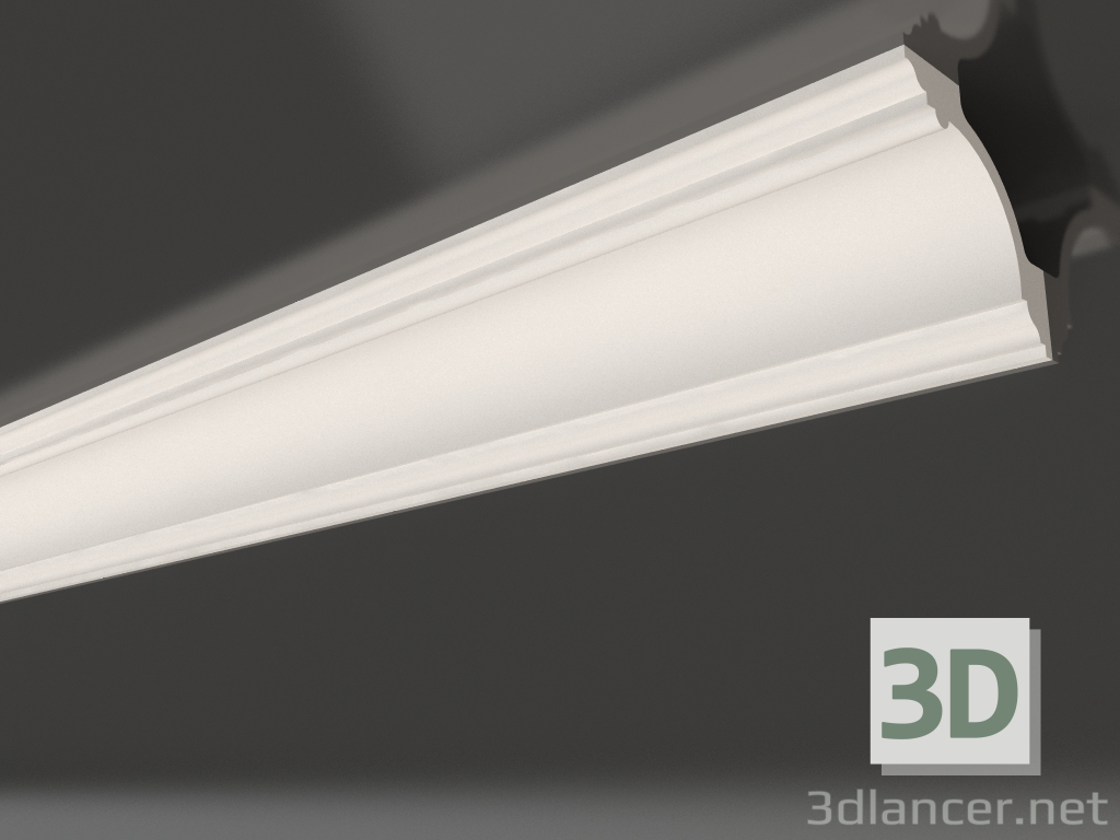 3d model Plaster ceiling cornice smooth KG 068 1 (130x134) - preview