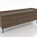 modèle 3D Meuble TV 2 1500 mm (frêne éclairci noyer) - preview