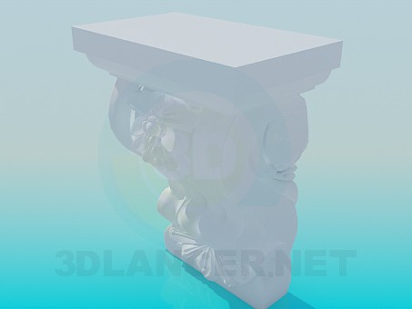 3d model Element of the cornice - preview 3d model Element of the cornice - preview