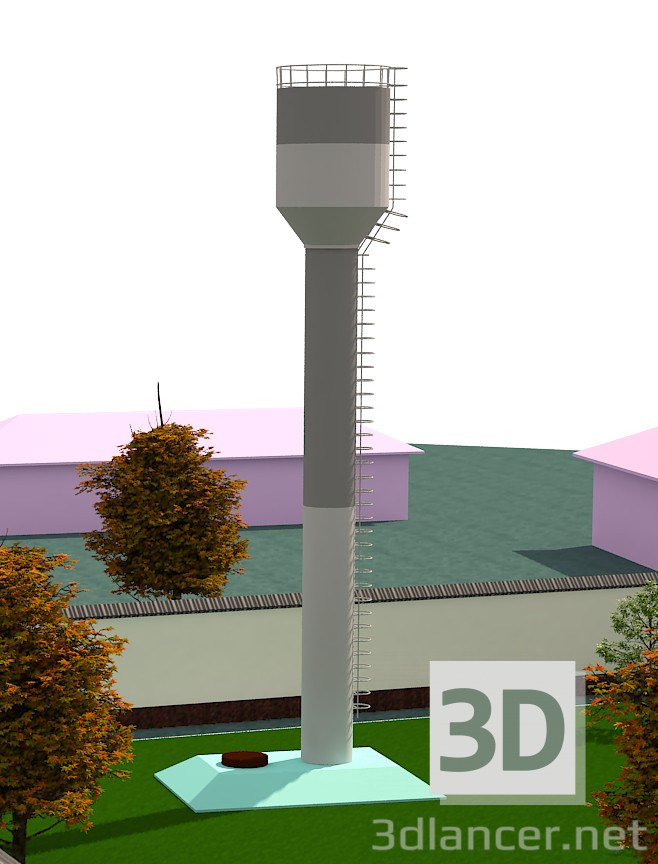 3d model Water tower - preview