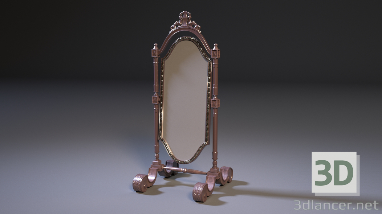 gotischer Spiegel 3D-Modell kaufen - Rendern