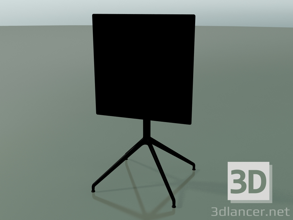 modello 3D Tavolo quadrato 5740 (H 72.5 - 59x59 cm, piegato, nero, V39) - anteprima