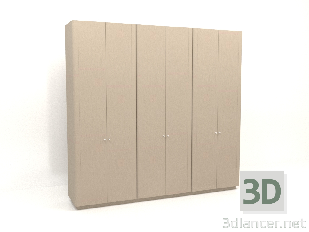 3d модель Шкаф MW 04 paint (3000х600х2850, beige) – превью