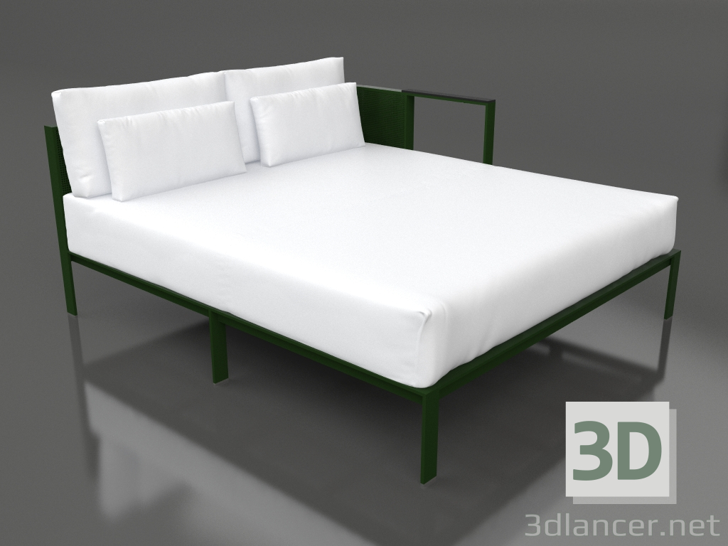 Modelo 3d Módulo de sofá XL, seção 2 esquerda (verde garrafa) - preview