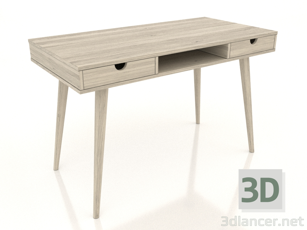 modello 3D Scrivania 1200x600 mm (rovere schiarito) - anteprima