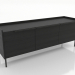 3d model TV cabinet 2 1500 mm (black RAL 9005) - preview
