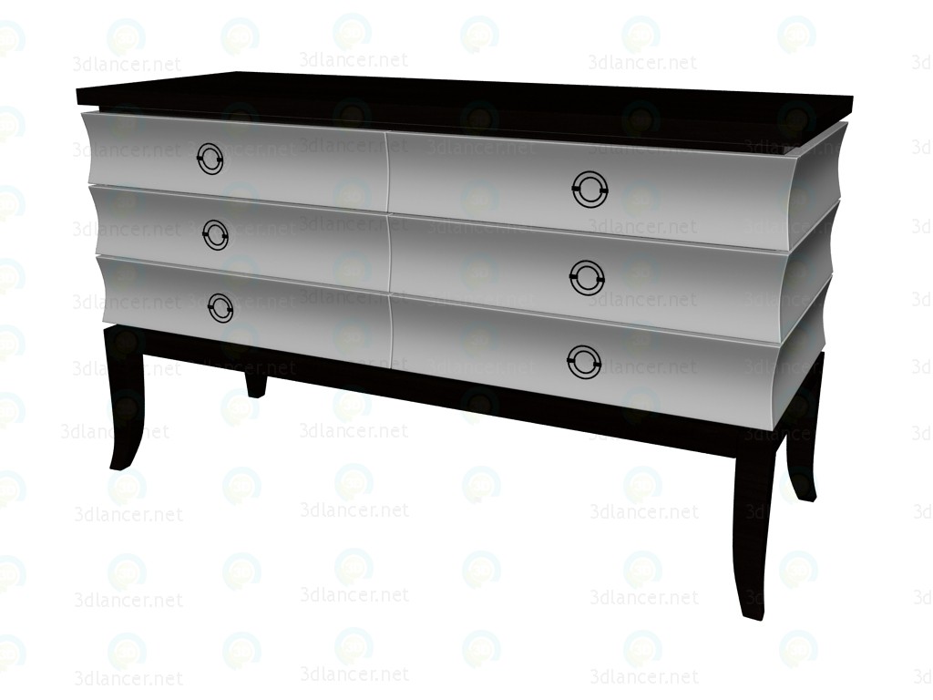 3d model Chest (6 drawer) - preview