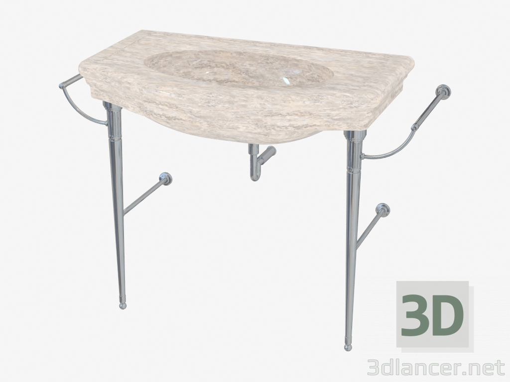 3d model Console with marble sink Empire - preview