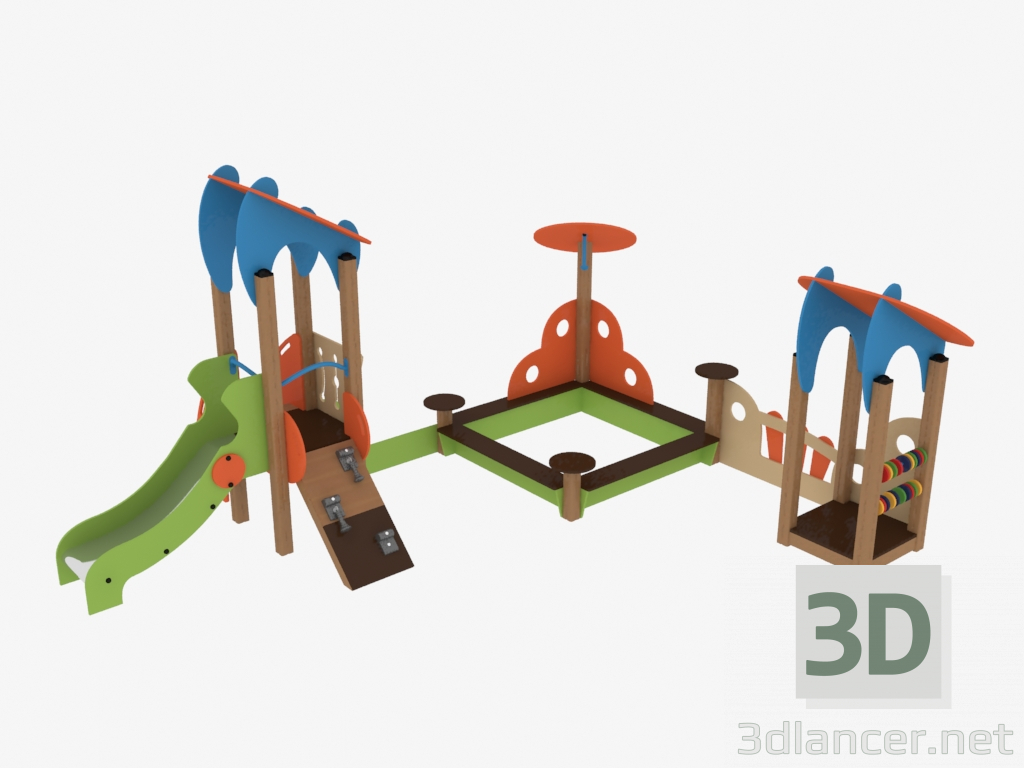 3d model Children's play complex (V5309) - preview