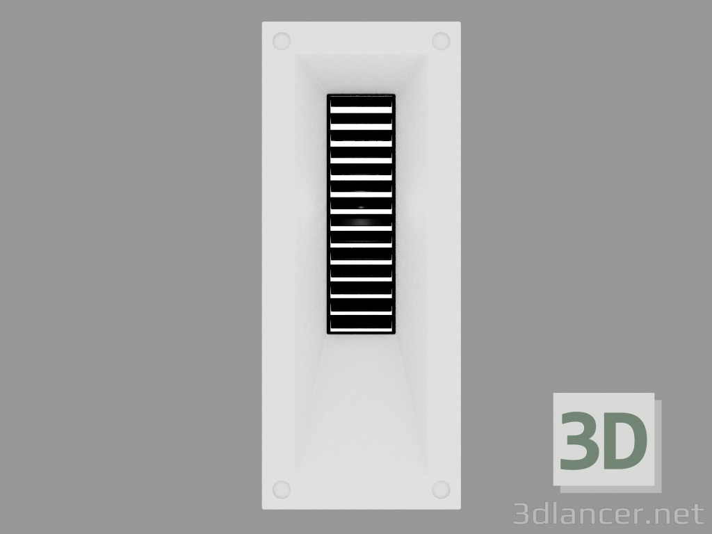 modello 3D Applique da incasso a parete LINK VERTICALE CON GRIGLIA (S4680) - anteprima