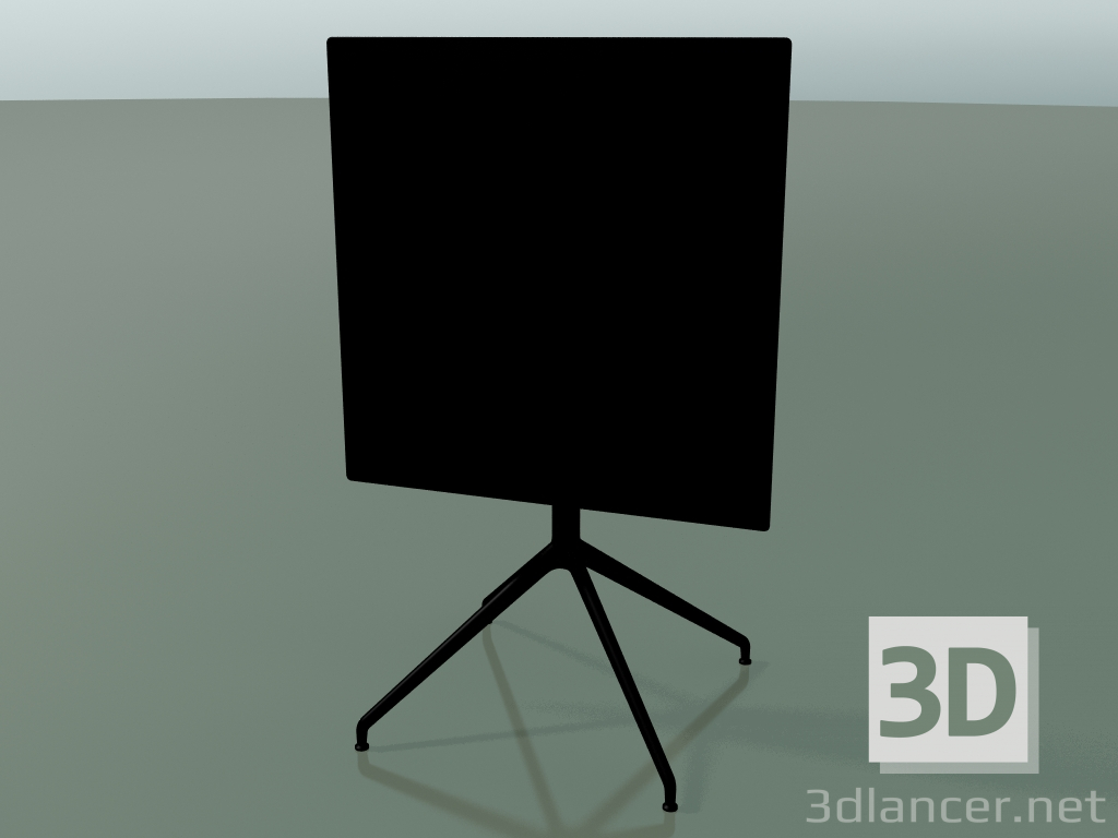 modello 3D Tavolo quadrato 5741 (H 72.5 - 69x69 cm, piegato, nero, V39) - anteprima