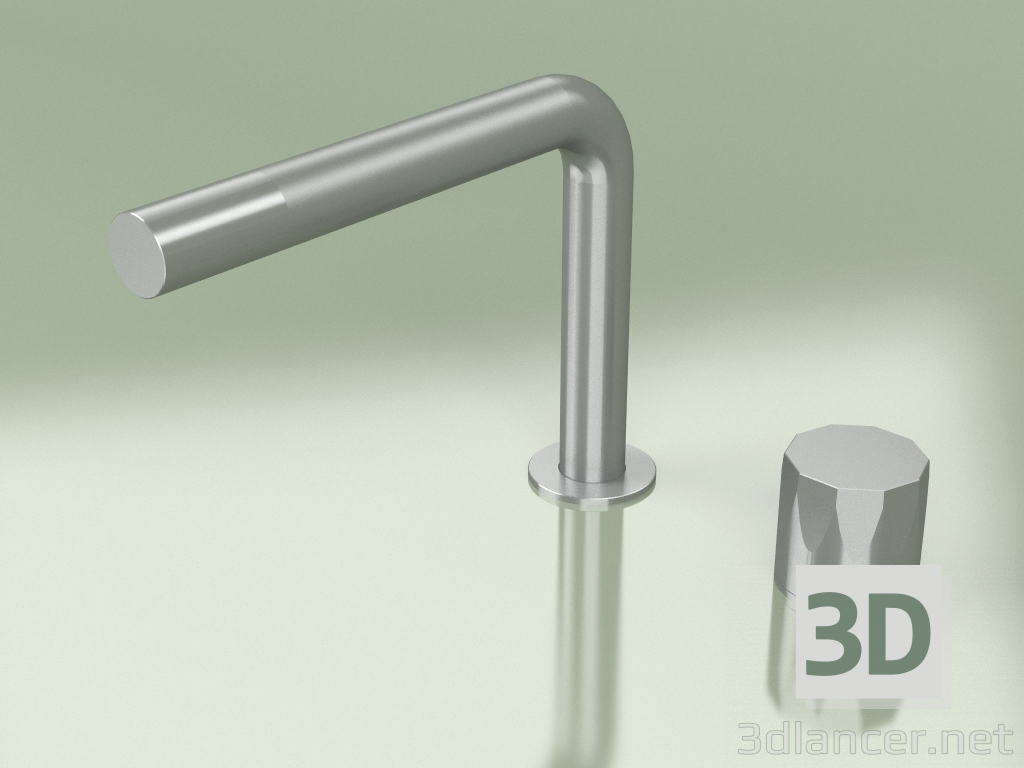 modello 3D Miscelatore idroprogressivo 2 fori con bocca girevole altezza 143 mm (15 07, AS) - anteprima
