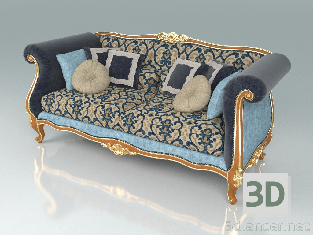 3D modeli 3'lü kanepe (mad. 13415) - önizleme