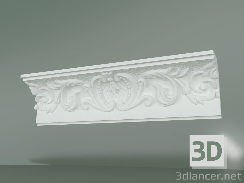 3d model Plaster cornice with ornament КW021 - preview