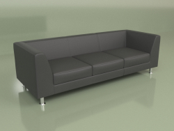 Sofa Evolution 3-Sitzer (Schwarzes Leder)