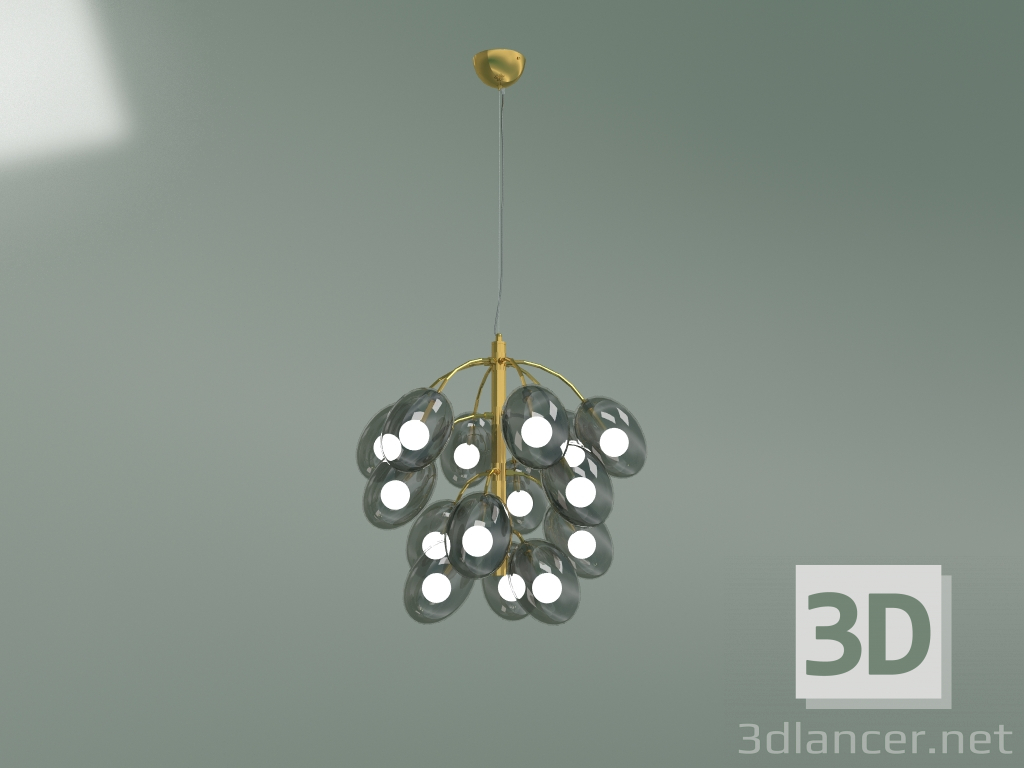 3d model Pendant lamp 290-15 (gold) - preview