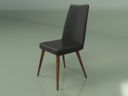 Chair Lounge High (couro preto)