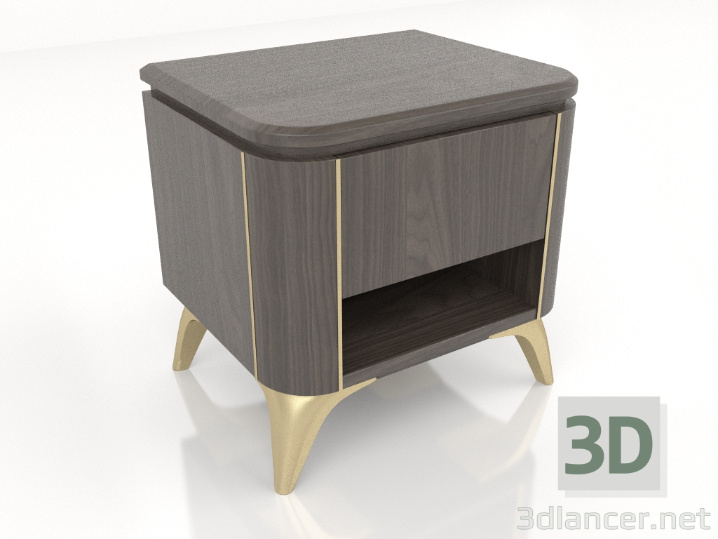 3d model A bedside cabinet on legs - preview