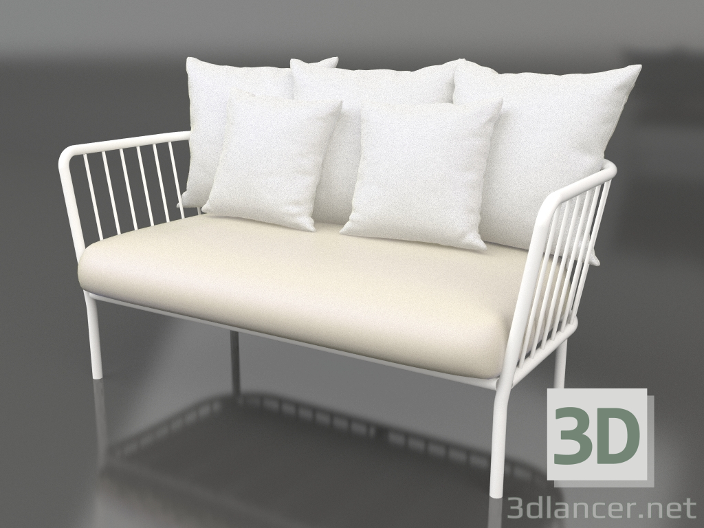 3d модель 2-местный диван (White) – превью