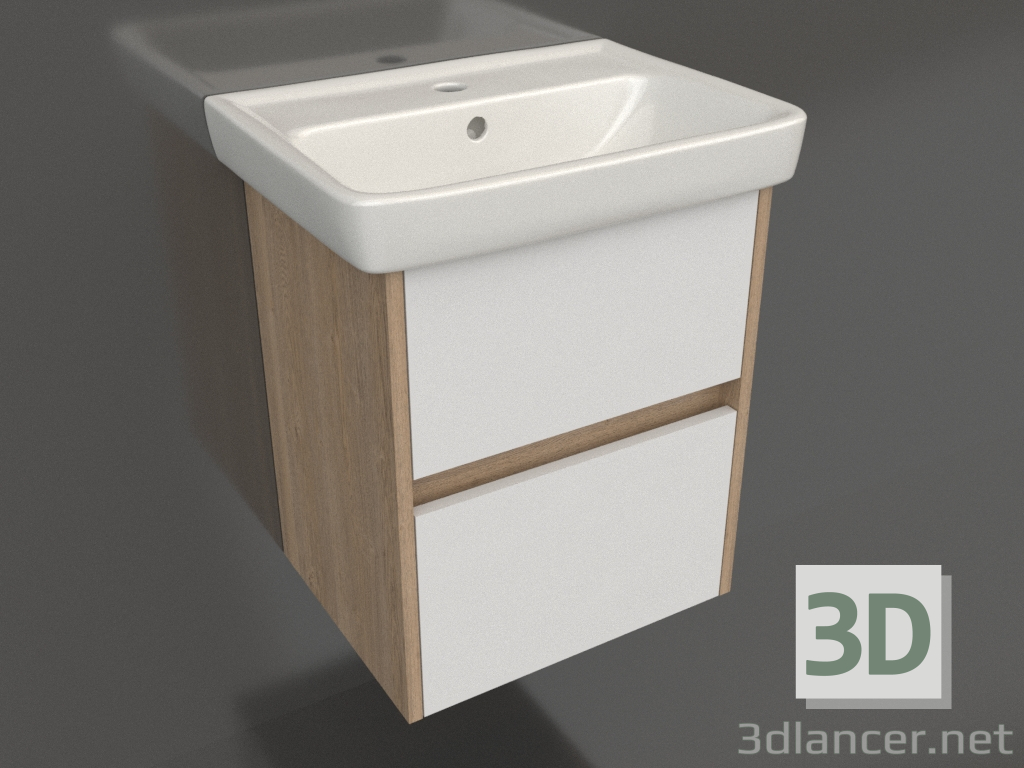 3d model Armario colgante 50 cm (SIT0105DB) - vista previa